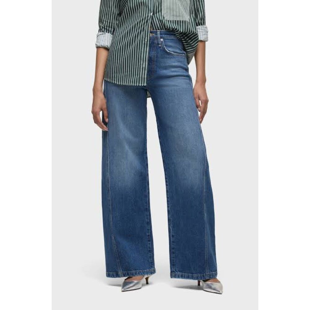 Hudson Jeans James High-Rise Seamed Wide Leg